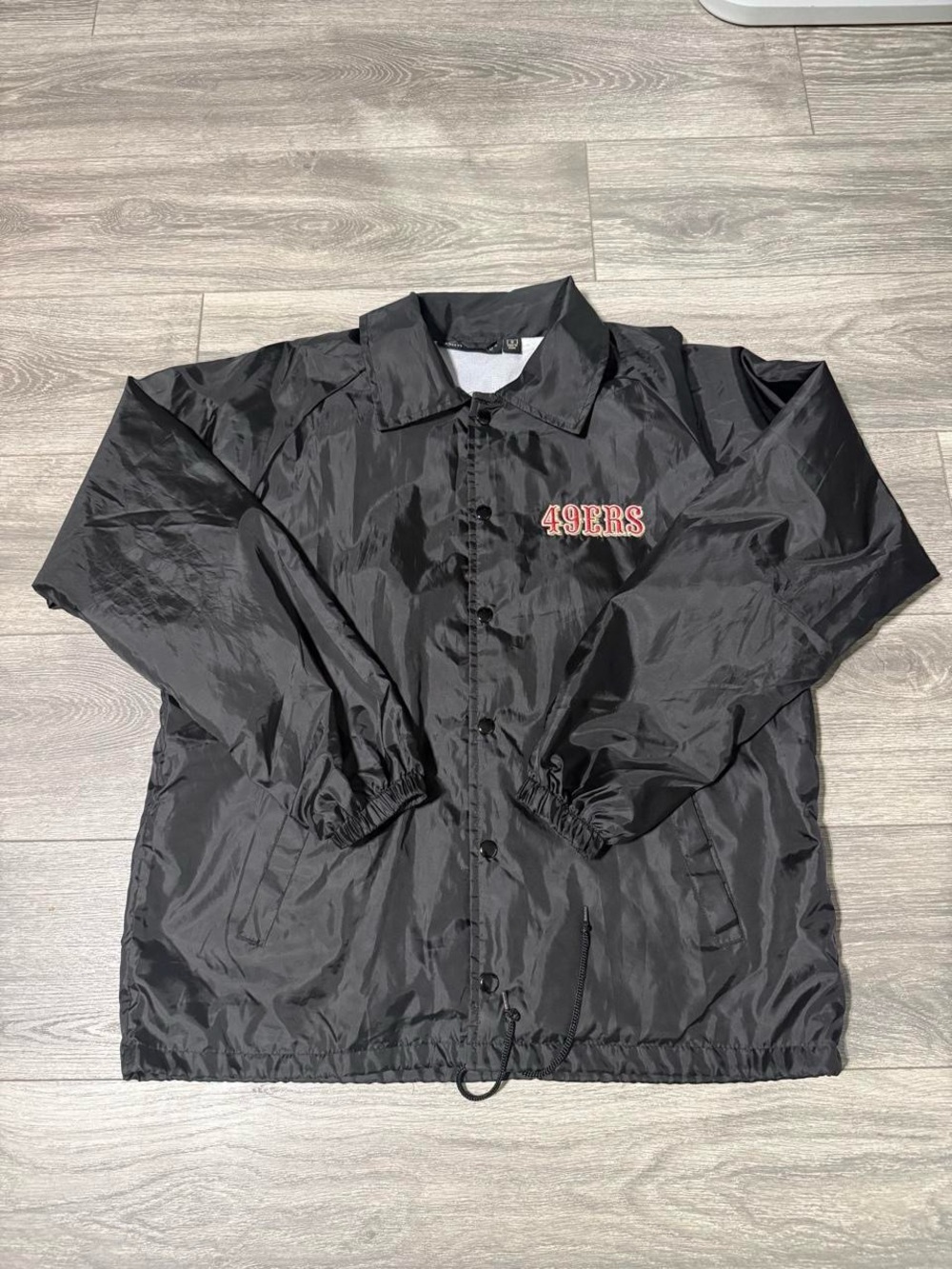 Dunbrooke Black 49ERS Coach Windbreaker